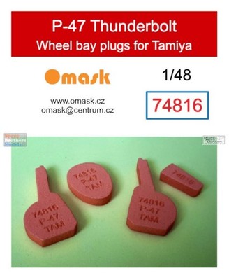 OMK74816 1:48 Omask Wheel Bay Plugs - P-47 Thunderbolt (TAM kit)