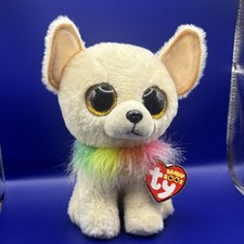 Ty Beanie Boos CHEWEY 6  with rainbow collar- with MINT tags
