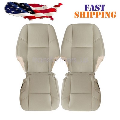 Fit For 2007 2008 Cadillac Escalade 2ND ROW Bottom / Top Leather Seat Cover Tan