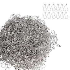 Fuxinghao 1000 Pieces 21mm/0.8 Inch Small Metal Safety Pins, Gourd Pin, Silver