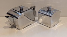 Piccola teiera da collezione elegante art deco placcata argento molto bella 