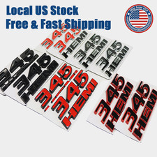 3D Fender Side Door Badge For Charger Challenger 345 Hemi Letter Emblems 2Pcs
