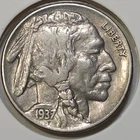 1937-P Buffalo Nickel - UNC✨️ - Split Tail, Mint Luster, Nice!