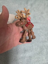 Articulated Resin Moose Christmas Tree Ornament