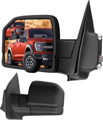 Left Driver Side Mirror with Blind Spot Glass Power for 2015-2020 Ford F-150, Do