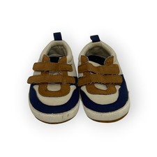 BABY B'GOSH OSHKOSH BLUE WHITE BROWN STRAP SHOES INFANT BABY SHOES 9-12 MONTH