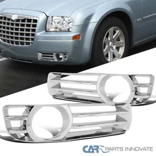 Fits 2005-2010 Chrysler 300 Base Limited Touring Chrome Fog Lights Trims Covers