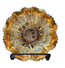 Northwood  Stippled Marigold 3 Fruits Bowl  1910c.                           (A) — photo 2