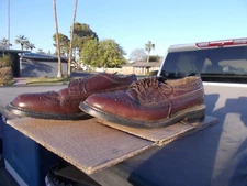 Distressed Vintage Hitchcock Lace up leather Oxfords  Mens SZ 8.5 5E  USA Made 