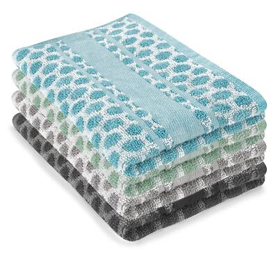 6x Frottee Geschirrtücher 50x70cm 100% Baumwolle saugstark 60°C waschbar