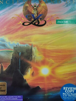 Ancient Land Of Ys RARE 1989 Review Copy IBM PC 5.25'' DOS KYODAI FALCOM VHTF Box