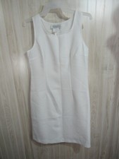 Pride Joy Dress Size 8 White Pull Over Round Neck Sleeveless Career Work 