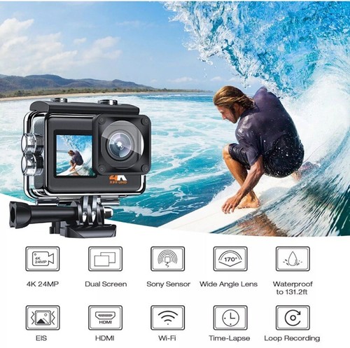 Campark WiFi 4K Action Camera 24MP Dual Screen Underwater Cam 40M Lowest Price🔥 - Picture 7 of 7