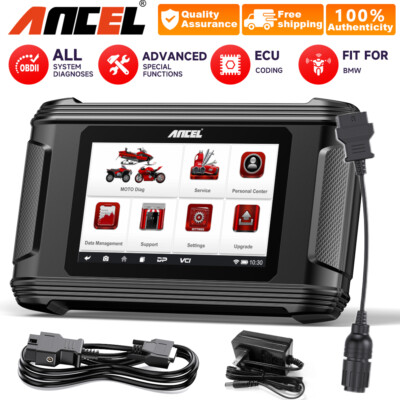 ANCEL MT510 Motorcycle OBD2 Scanner Diagnostic Tool All System Oil Reset For BMW
