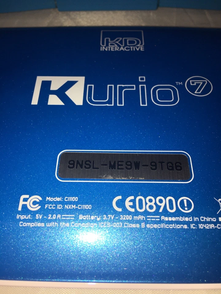 KD Interactive Kurio 7 Kids' Tablet 7" Cl1100 LCD Broken - Image 2 of 4