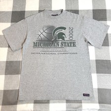 Vintage Michigan State Spartans 2000 National Champions MSU Basketball T Shirt M