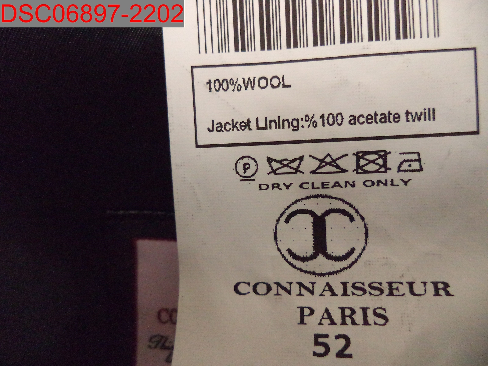 Connaisseur Paris Men's Dark Grey 3 Pc. Double Breasted U Vest Slim Fit Suit, 52 image 10