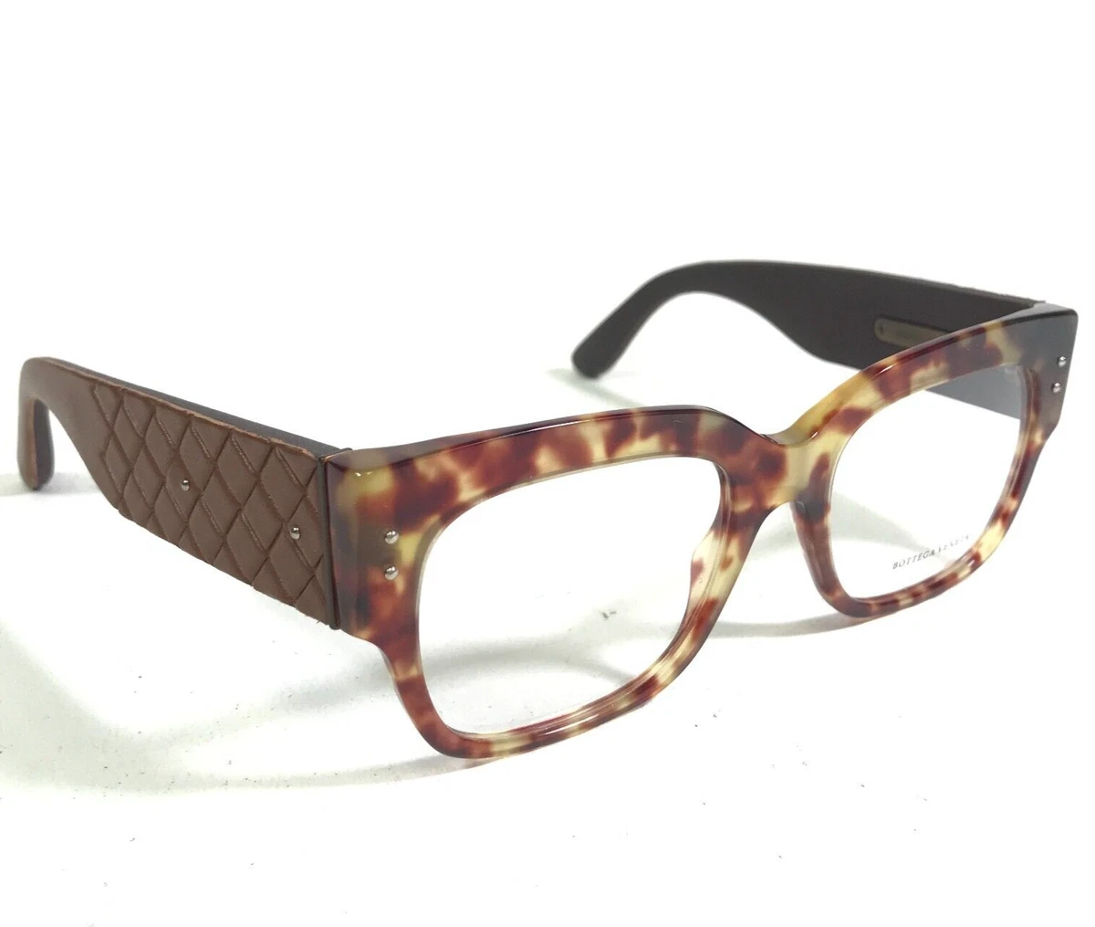 Bottega Veneta BV0047O 003 Eyeglasses Frames Brown Tortoise Thick