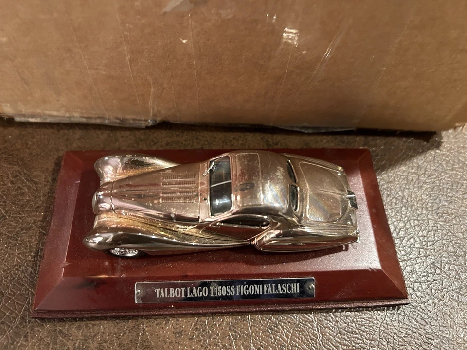 Talbot Lago 1/43 T150SS Figoni Falaschi Car Chrome Silver Diecast SEE PHOTOS - Image 2 of 4
