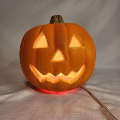 Gemmy Industries Pumpkin Jack O Lantern Foam Mold 8" Light Up Halloween Corded - Picture 17 of 18