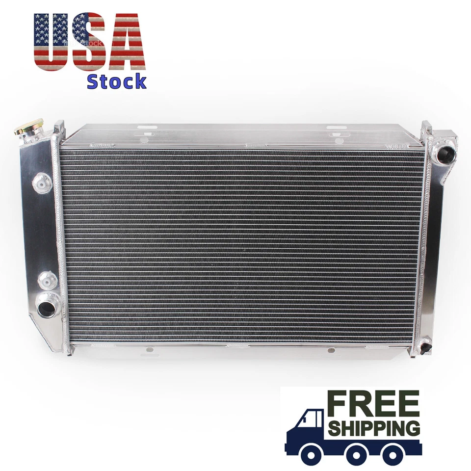 4Row Aluminum Radiator For 1973-1976 Lincoln Continental/Mark 4/1977 Mark 5 V8 Foto 3 de 4
