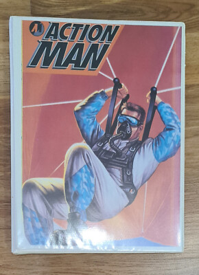 Vintage 90s ACTION MAN A5 plastic binder 4 rings made in Greece RARE NOS