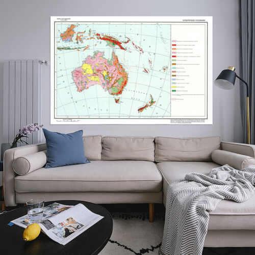 Geological Map Of Australia Background Backdrop Print Poster Wall Hanging Decor - Picture 1 of 14