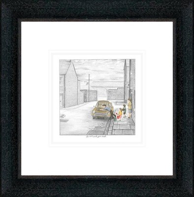 Is It Fixed Yet - Sketch by Leigh Lambert. Framed, Signed Limited Edition