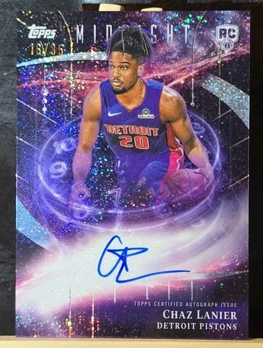 2025-26 Topps Midnight Chaz Lanier Strokes Of Midnight Winter Solstice Auto /35