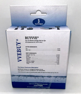 #ad 3 PACK: Blue Hot Tub Mineral Ion Cartridge Pool for Bullfrog Spa 1.4quot;x4.5quot;in $16.89