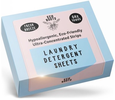 EcoFriendly Fresh Breeze Laundry Detergent Sheets Travel Size 64 Loads