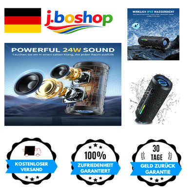 Bluetooth Lautsprecher OHAYO 24W RGB Licht Bass Boost 30h