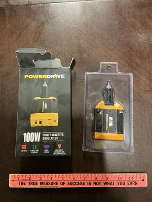 PowerDrive 100W Power Inverter Ondulateur PWD100D ~ AC/USB-C/USB port Car Travel