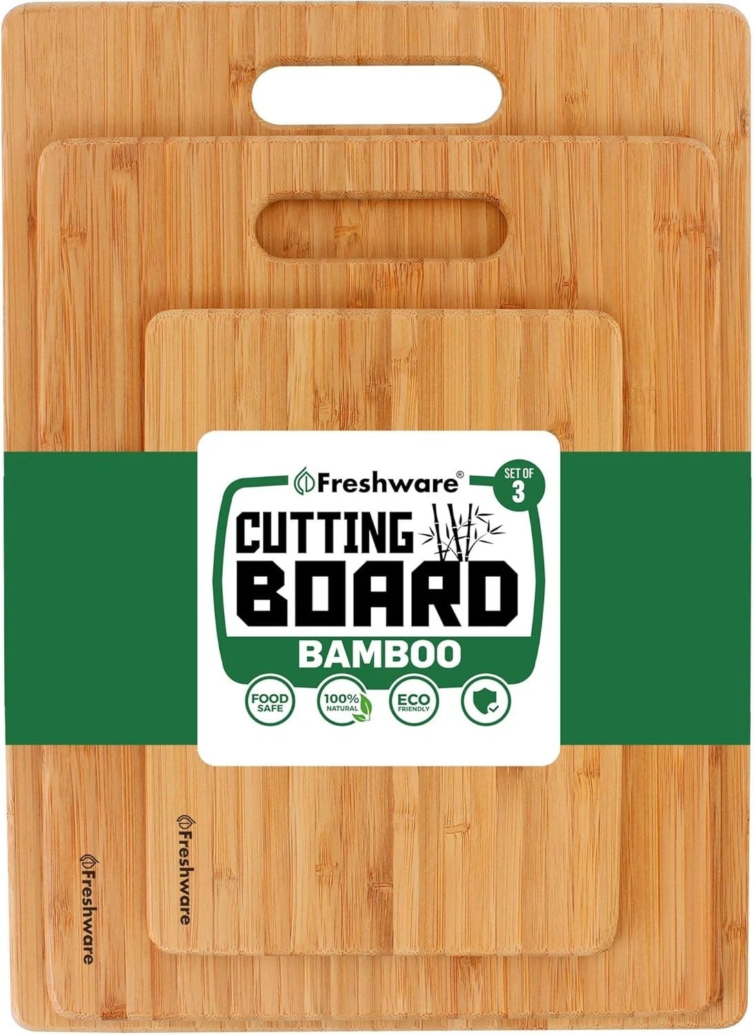 Freshware Bamboo Cutting Board Set of 3, Wooden Cutting Boards for Kitchen, Knif
Opens in a new wind