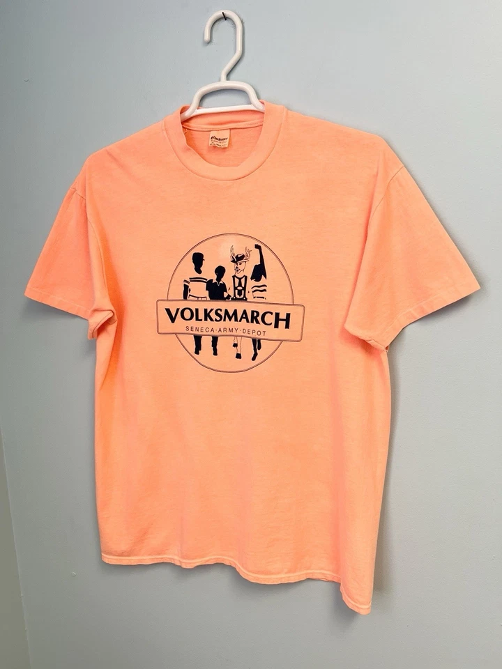 Camiseta De Colección Años 80 Volksmarch Seneca Army Depot CSM Challenge Run 10K EE. UU. Neón Foto 4 de 4