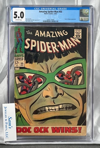 AMAZING SPIDER-MAN # 55 CGC 5.0 =Marvel SA 1967= Classic DOCTOR OCTOPUS Cover!!!