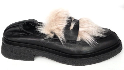 Fru.it women's moccasin shoes model 8938 leather and natural fur