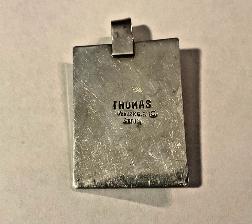 Thomas (Navajo Silversmith) Sterling Silver & 1/20 12k GF Kokopelli Pendant - Image 3 of 4