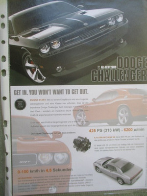 Dodge Challenger 2009 Prospektblatt Leos pick up 313kw/421ps Deutsch