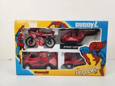 BUDDY L  AMAZING SPIDER-MAN VEHICLE SET New Open Box Vintage 1982 Rare Set 