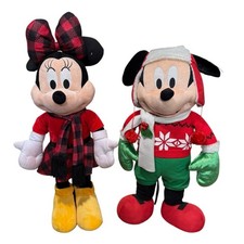 Disney Mickey  Minnie Mouse Holiday Door Porch Greeters Christmas Winter 2 Feet