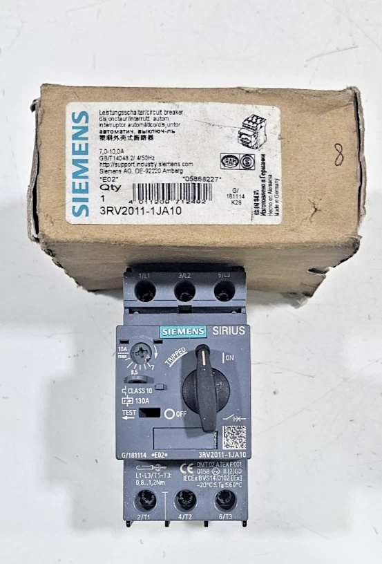 SIEMENS 3RV2011-1JA10 New - Surplus Motor Control Motor Starter