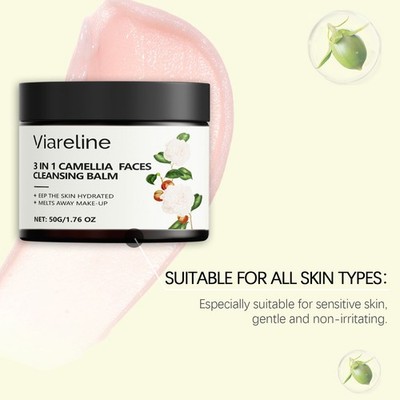 Gentle Makeup Remover Balm with Camellia Oil Fast Melting Refreshing Hydrating