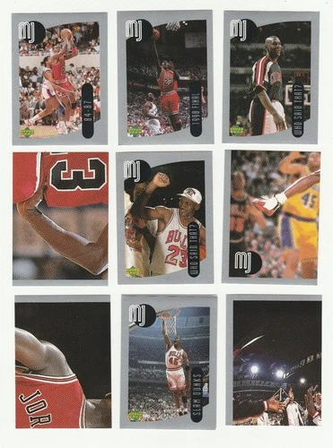 1998-99 UPPER DECK BASKETBALL LOT OF 9 DIFF.MICHAEL JORDAN STICKERS, MINT, LOT 4