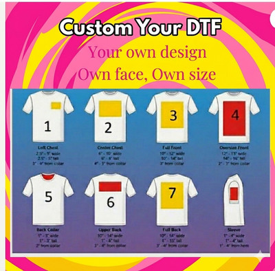 DTF-Druck überträgt Ihr eigenes Design Sondergröße, Wärmeübertragung für alle Größen