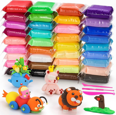 Modeling Clay Kit - 36 Colors Air Dry Ultra Light Clay, Safe & Non-Toxic