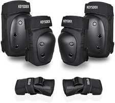 Adult Knee Pads Elbow Pads Wrist Guards for Adult Kids 6 in 1 Protective Gear...