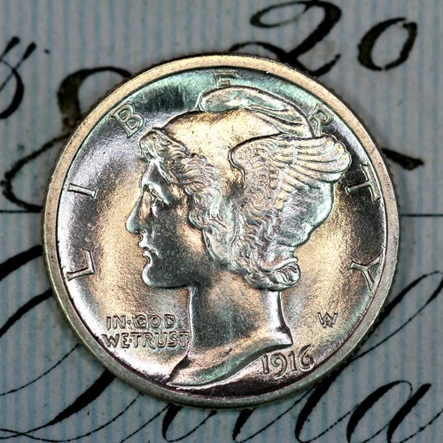 * 1916-S FSB * SUPERB+ GEM BU MS MERCURY SILVER DIME * FROM ORIGINAL COLLECTION