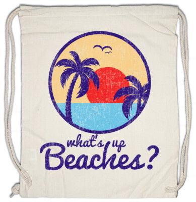 What's Up Beaches II Turnbeutel Surfer Surfing Meer Beach Bar Strand Tiki
