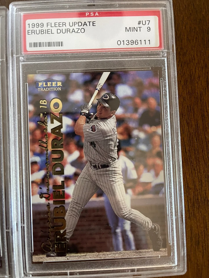 Erubiel Durazo Fleer Actualización 1999 Lote de 2 PSA 9 Foto 3 de 4